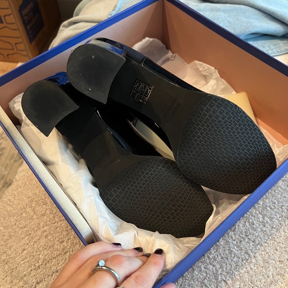 Stuart Weitzman Black Patent Leather Ankle Boots - Picture 3 of 4